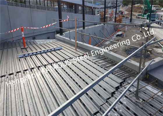 다층 건물 ISO9001를 위한 0.8mm-1.2mm 합성 금속 지면 Decking